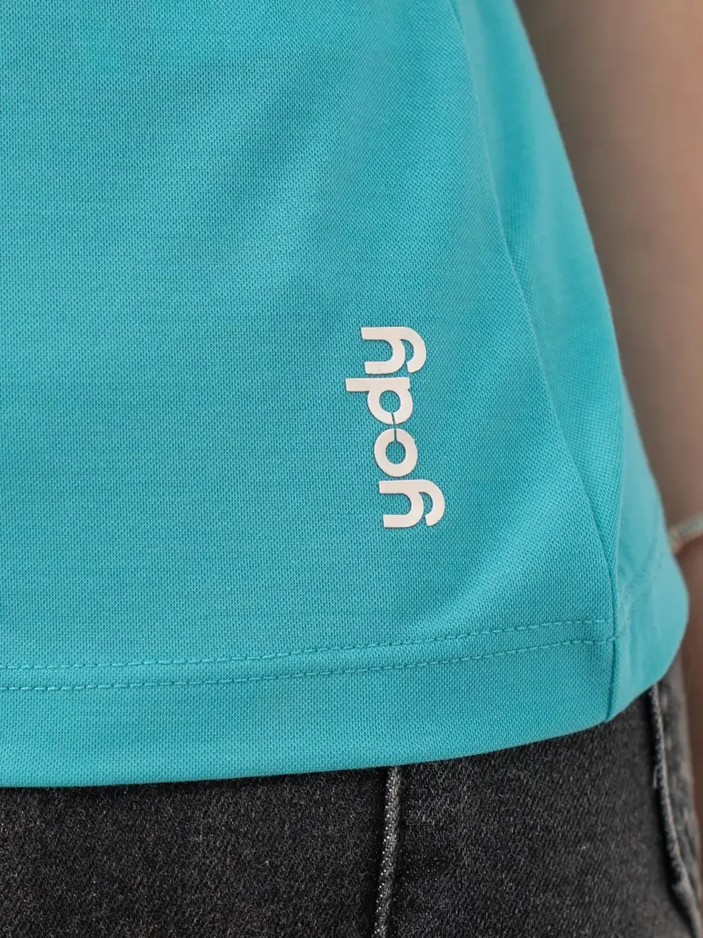 Áo Polo Nữ Siro Rayon bo kẻ - Xanh ngọc - S