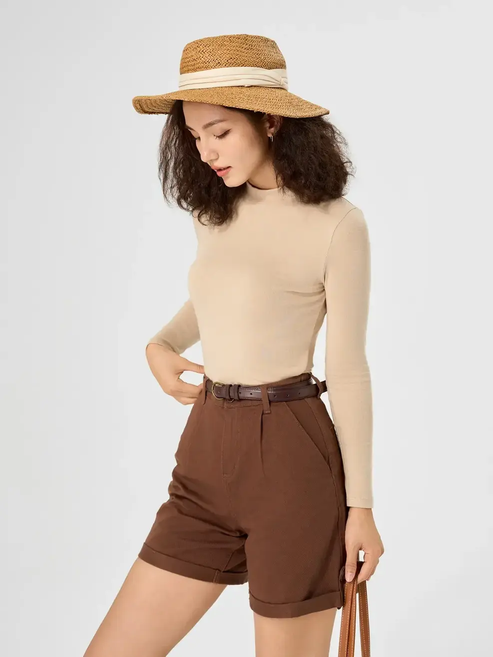 Áo Body Giữ Nhiệt Nữ Cổ 3cm(atn7007) - Be 034 - S