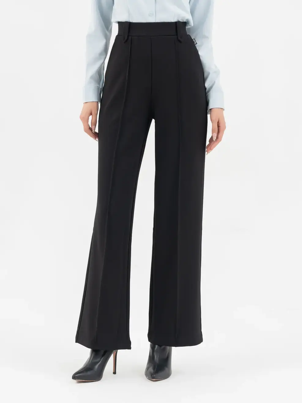 Quần Âu Nữ Suông Siêu Co Giãn - Đen - S