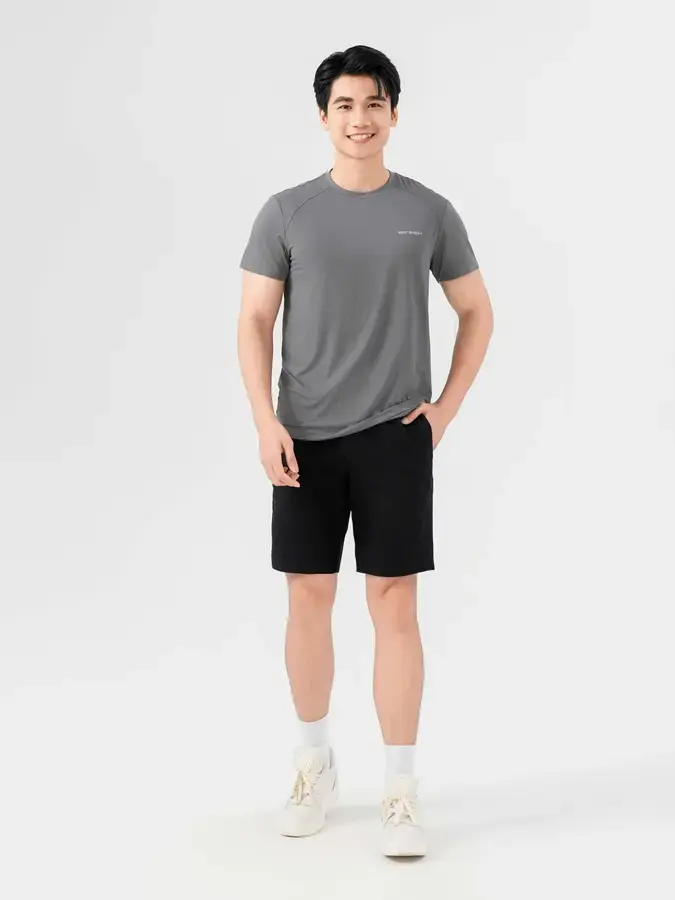T-shirt Thể Thao Nam Chần Chỉ - Xám - M