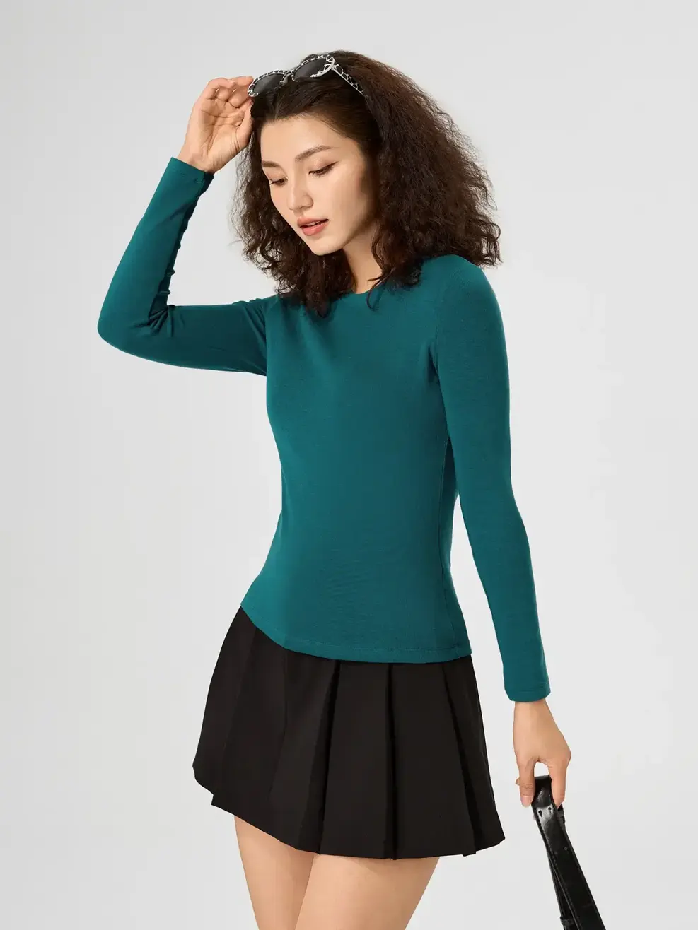 Áo Body Giữ Nhiệt Nữ Cổ Tròn(atn7006) -  Xanh Ngọc 083 - S