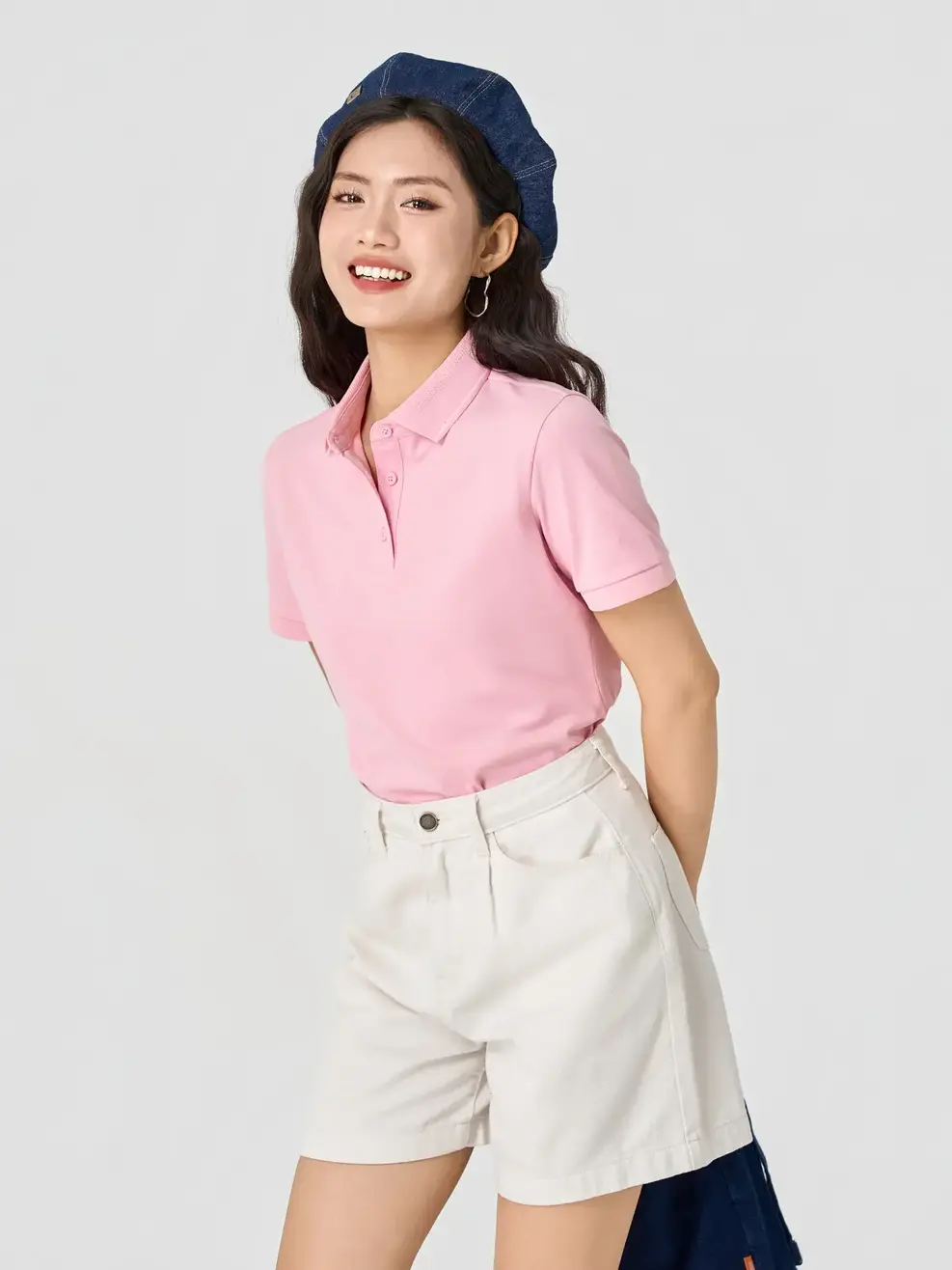 Áo Polo Nữ Cơ Bản Dáng Suông - Hồng 037 - XS