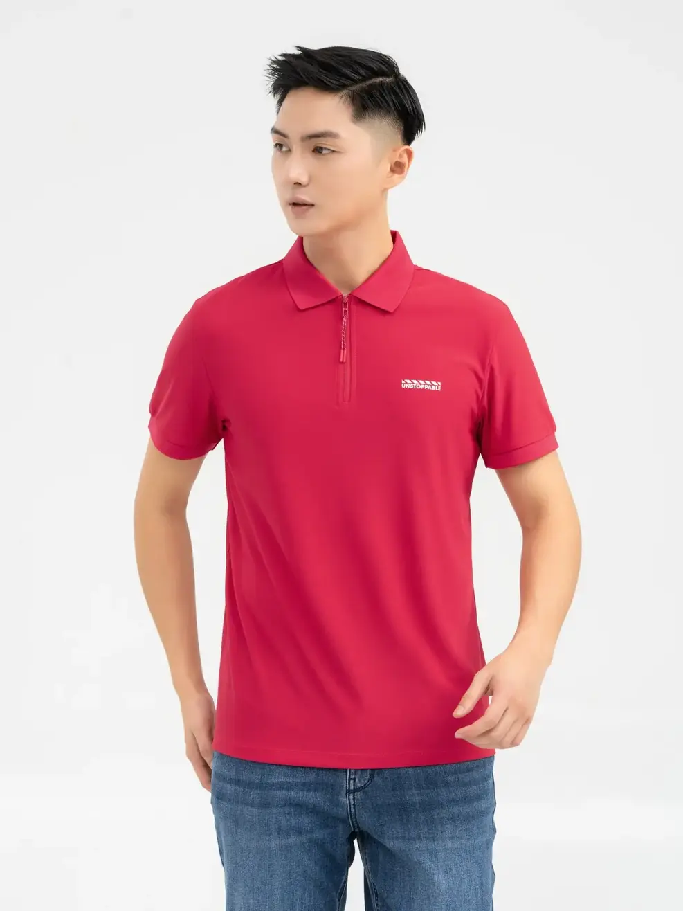 Polo Thể Thao Nam Airycool Nẹp Khóa - Đỏ - M
