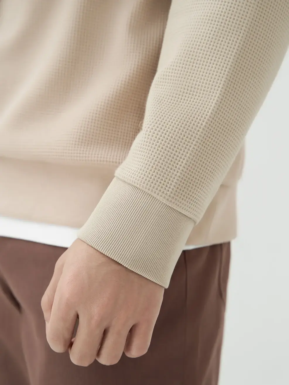 Áo Nỉ Nam Vải Hiệu Ứng - Be 125 - M