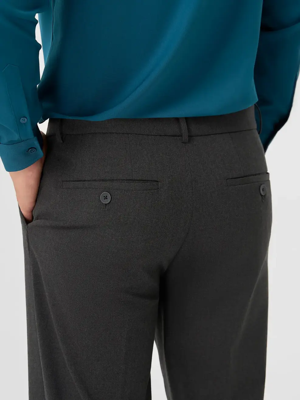 Quần Dài Âu Nam Cạp Chun Ốp (qam6049) - Than chì 017 - 29