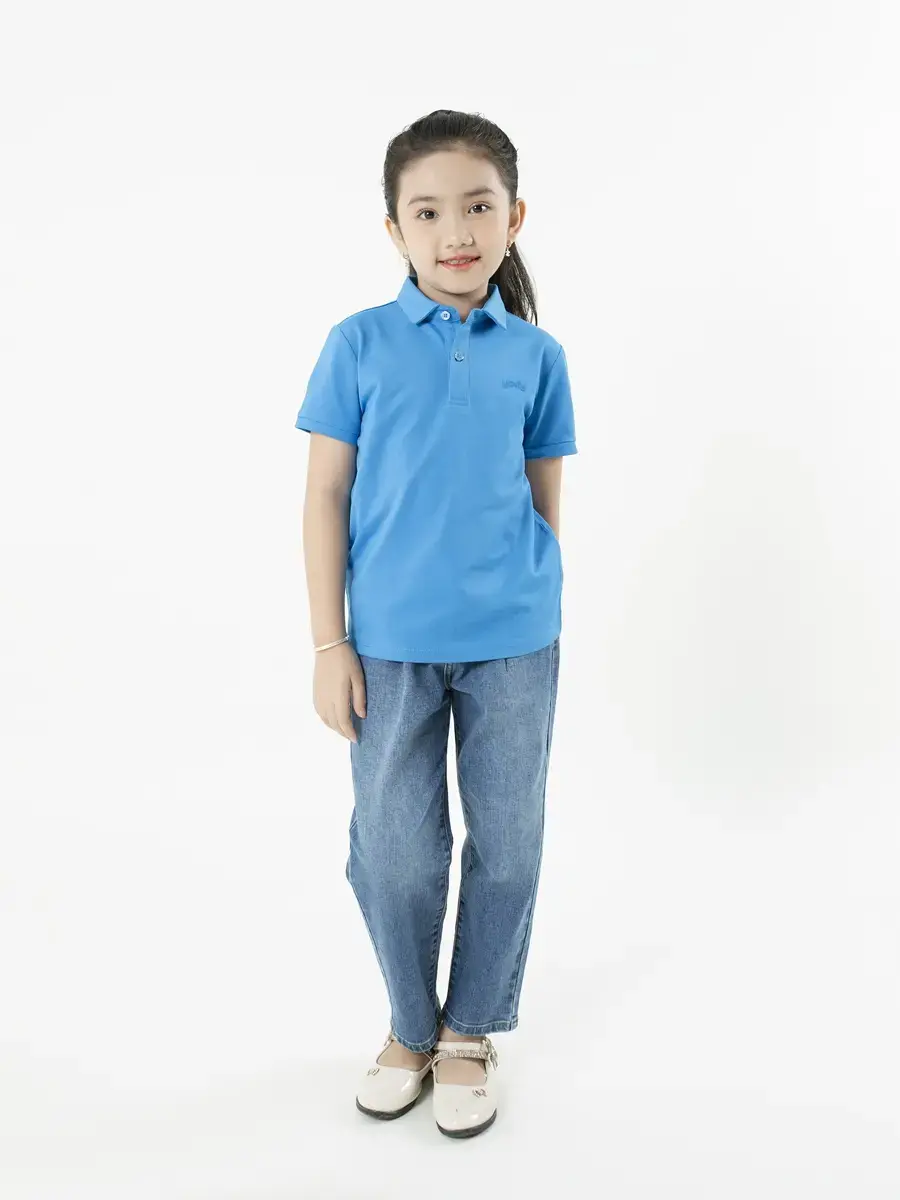 Áo polo trẻ em gia đình - Xanh 2 - 2