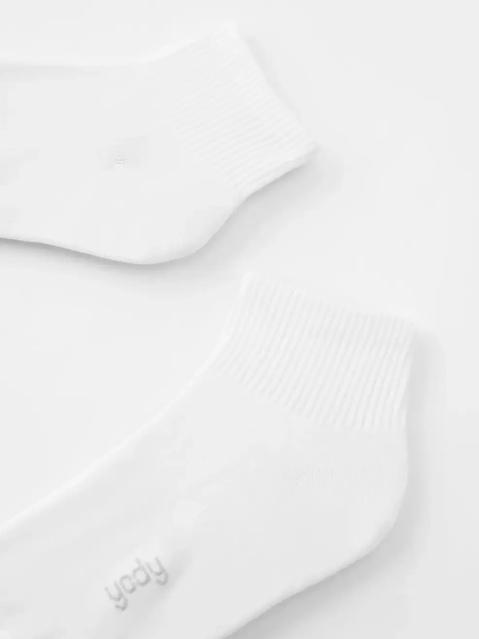 Tất Nữ Cotton Cổ Thấp Dệt Gân Combo 2 - Trắng 001 - F