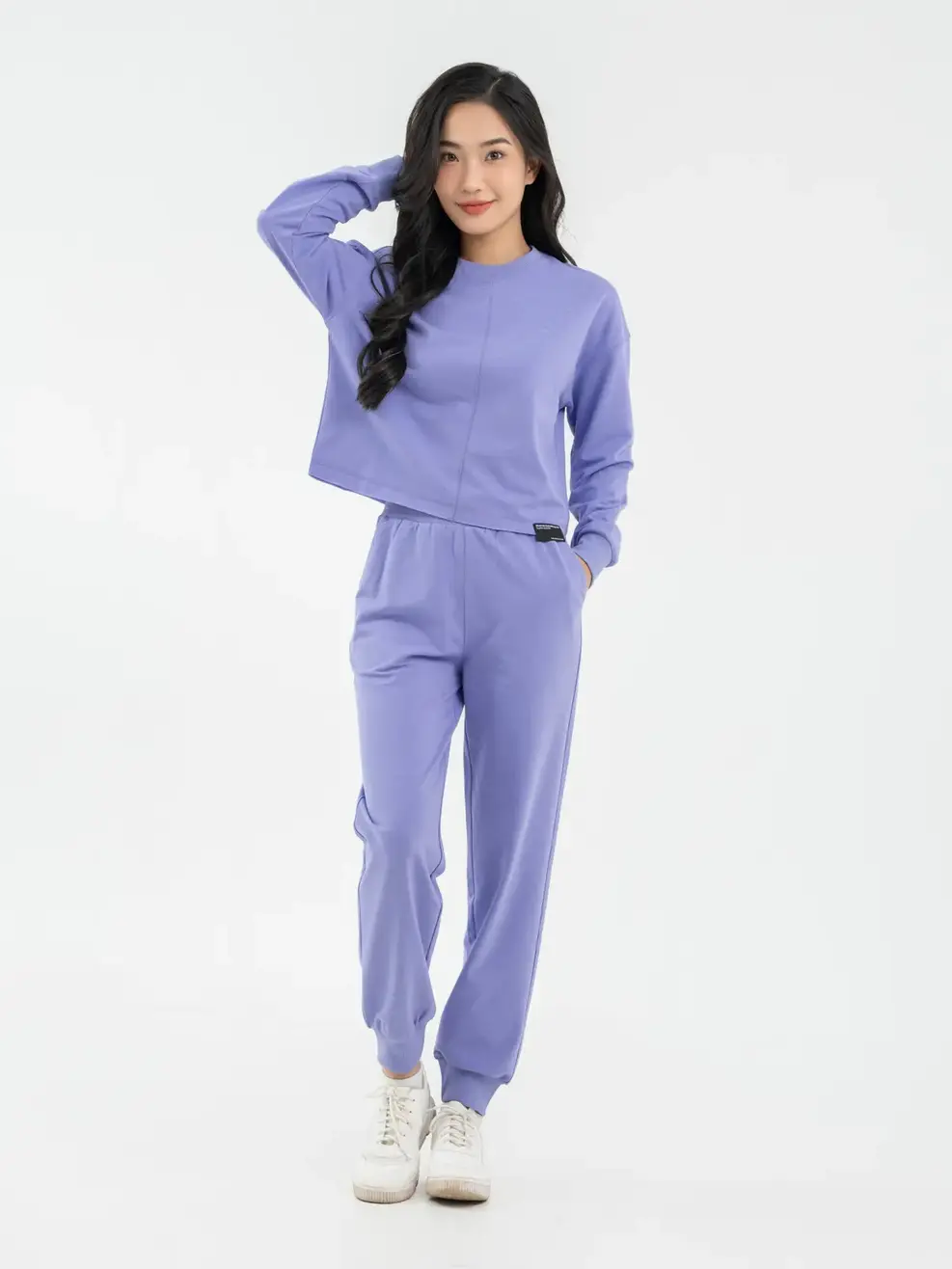 Bộ Đông Nữ Gấu Buông Trẻ Trung - Tím - S