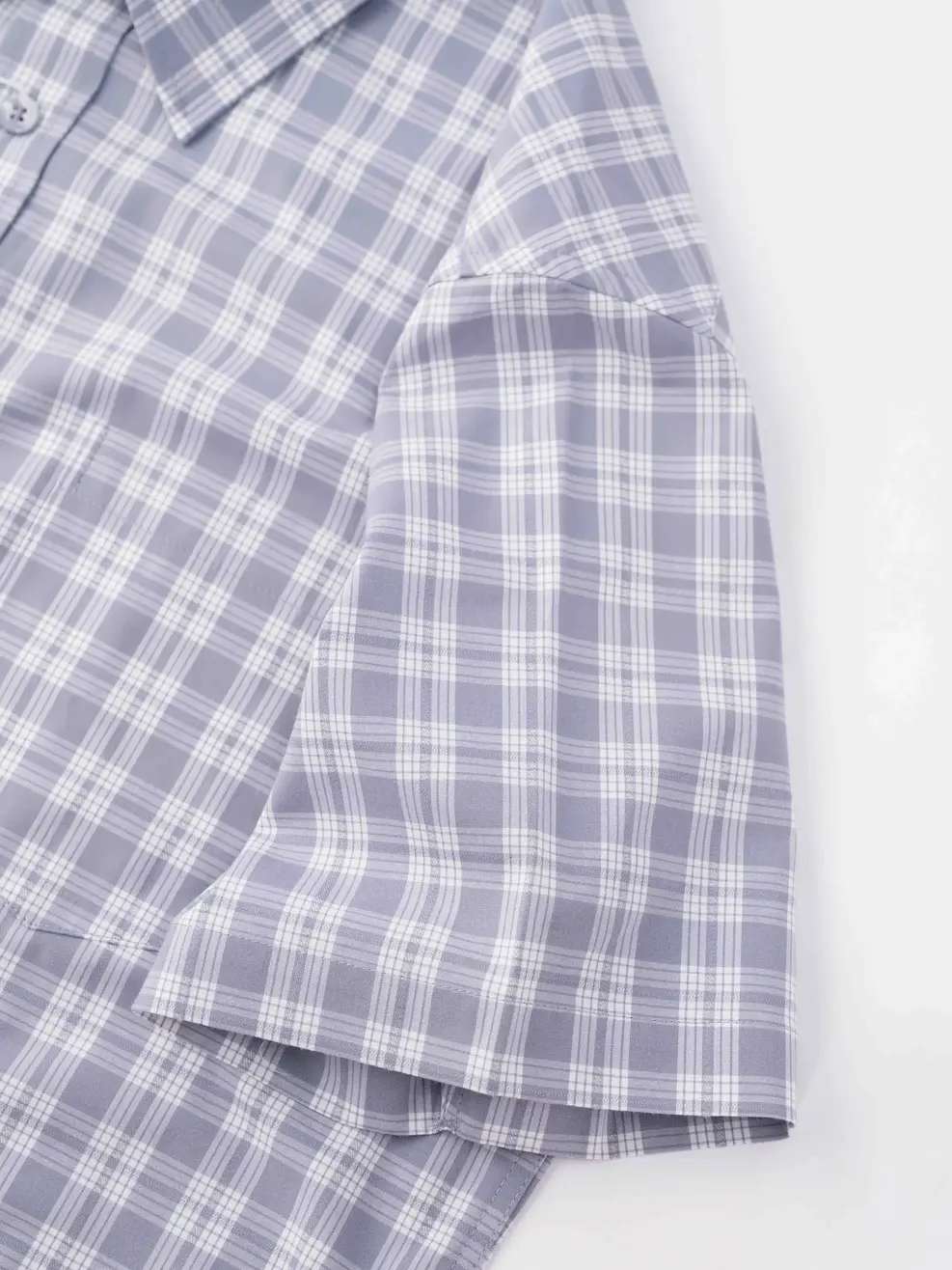 Áo Sơ-mi Ngắn Tay Nam Kẻ Caro - Kẻ xám 162 - M