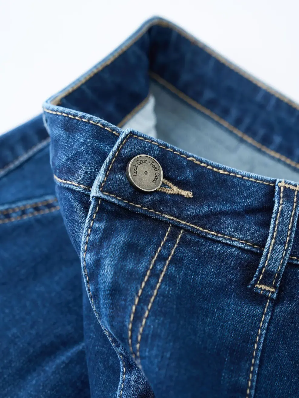 Quần Jeans Nữ Baggy Xếp Ly - Màu chàm 002 - 26