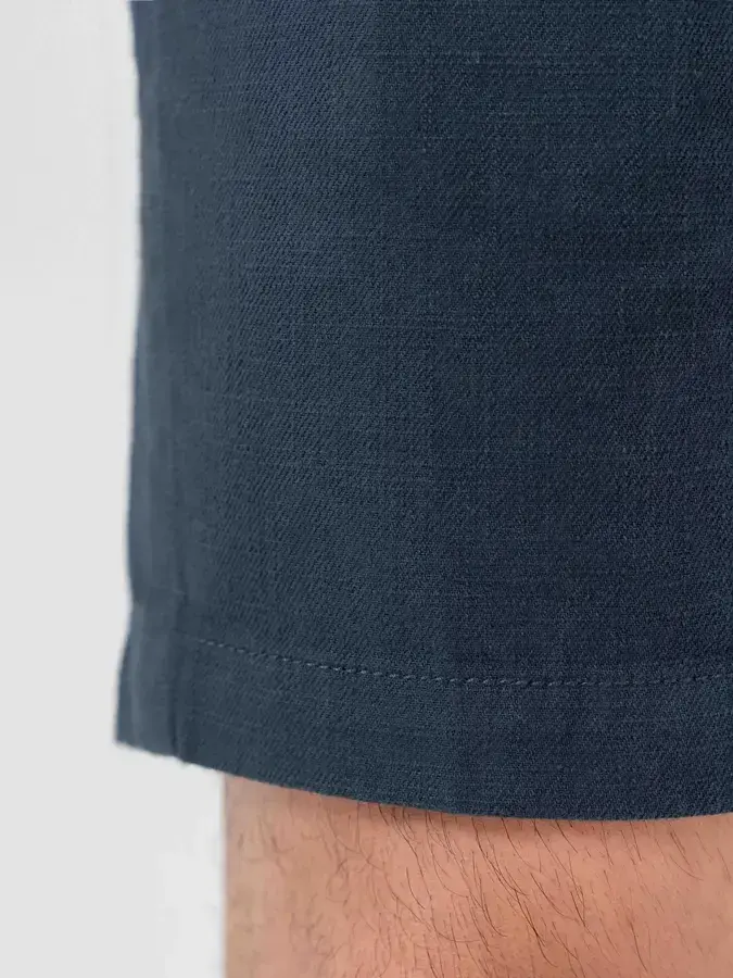 Quần Shorts Nam Đũi Cạp Chun Dây Rút ( QSM7005) - Navy 029 - 29