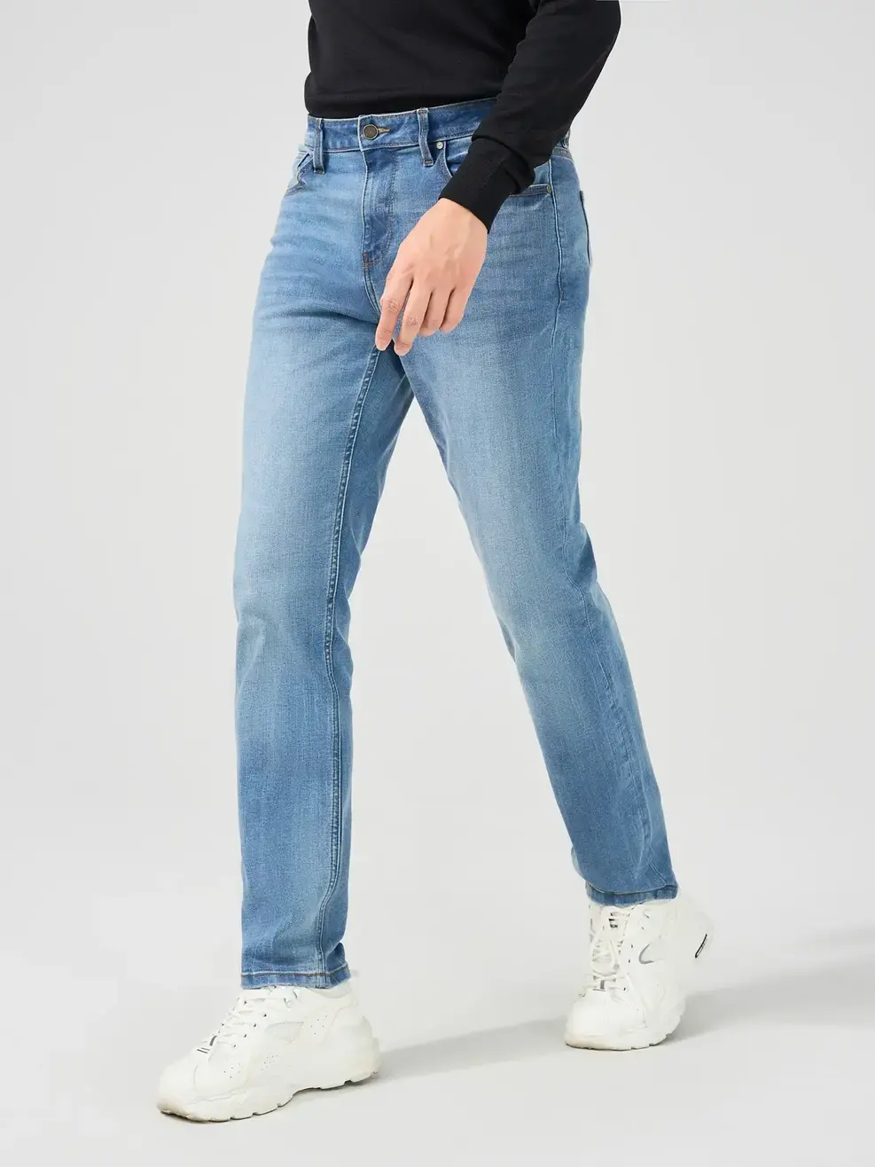 Quần Jeans Nam Slim Fit Poly Indigo ( QJM7057 ) - Màu chàm 002 - 28
