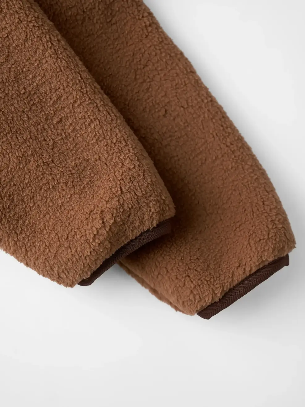 Áo Khoác Kid Lông Cừu Có Mũ -  Nâu 255 - 110