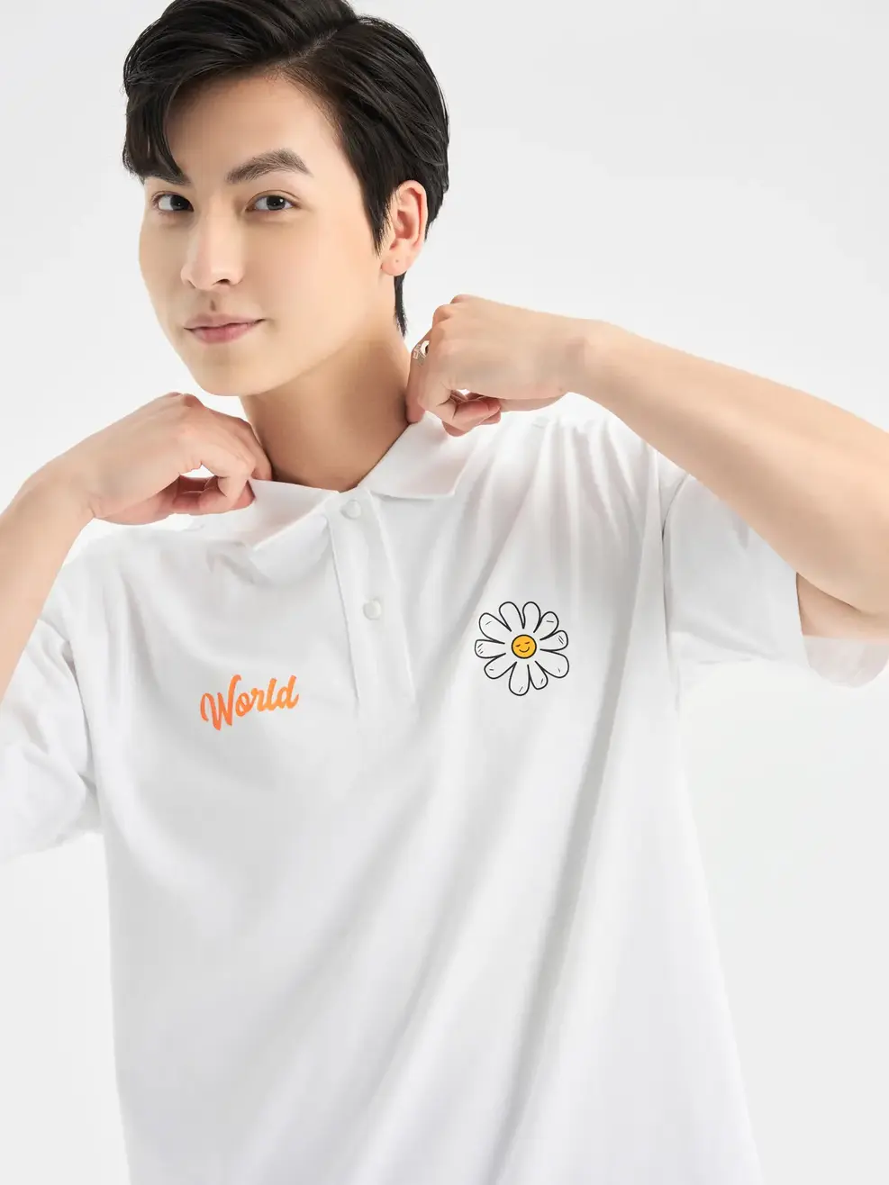 Áo Polo Yoguu What Make You Happy - Trắng - 1