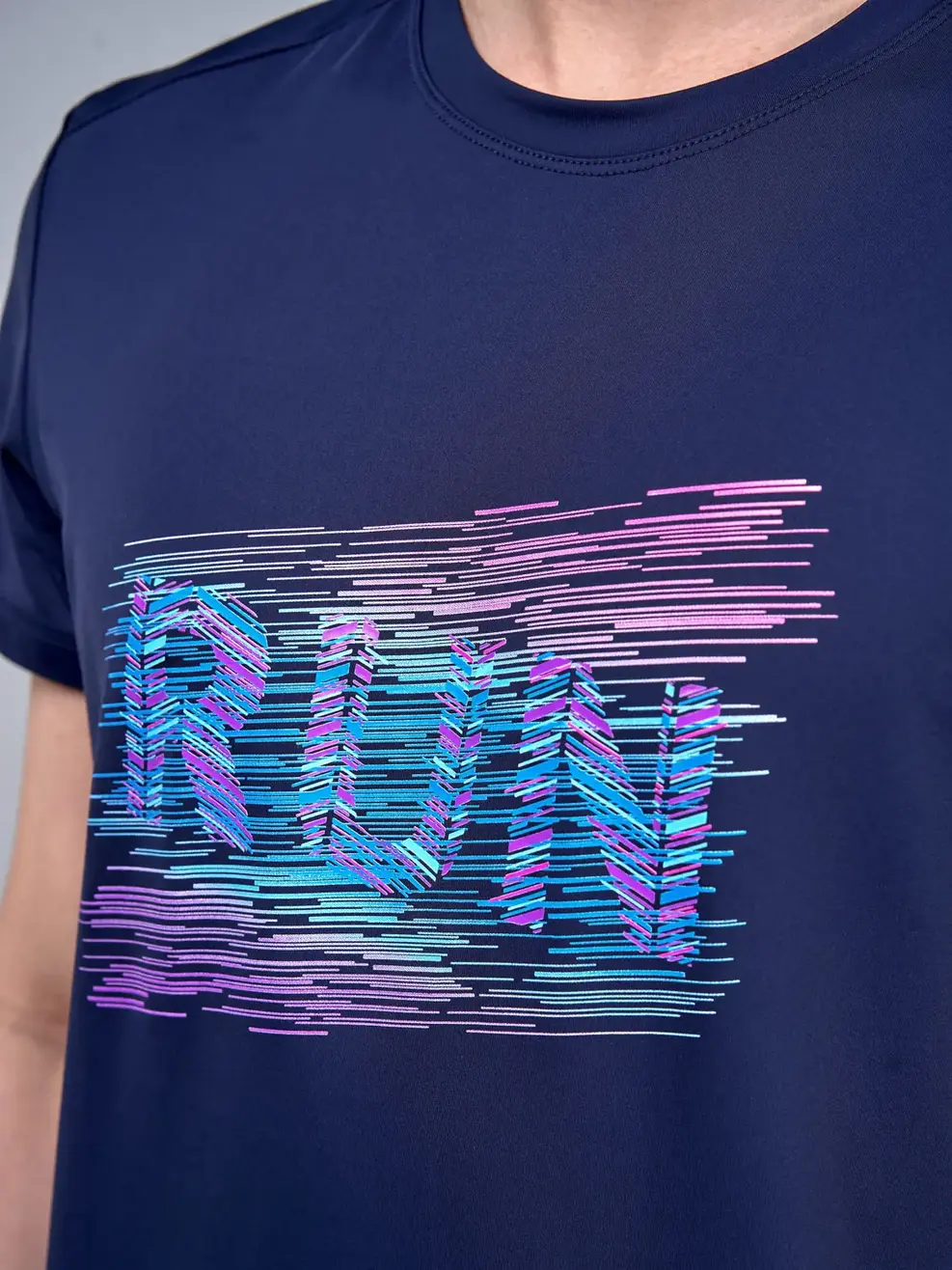 T-shirt thể thao nam run - Tím than - XL