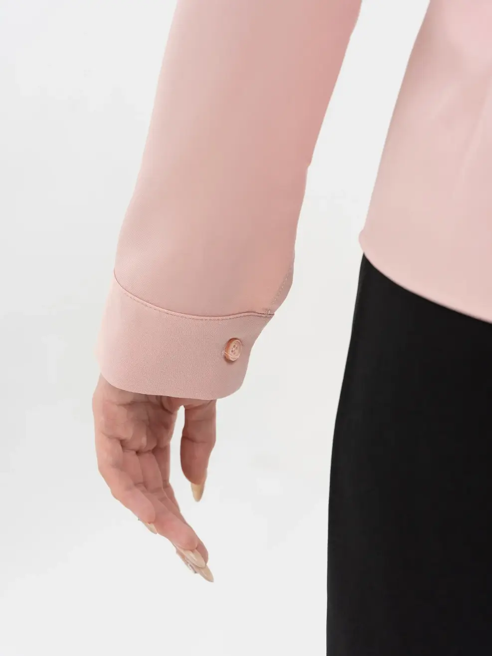 Sơ Mi Dài Tay Nữ Nano Dáng Ôm - Hồng - S