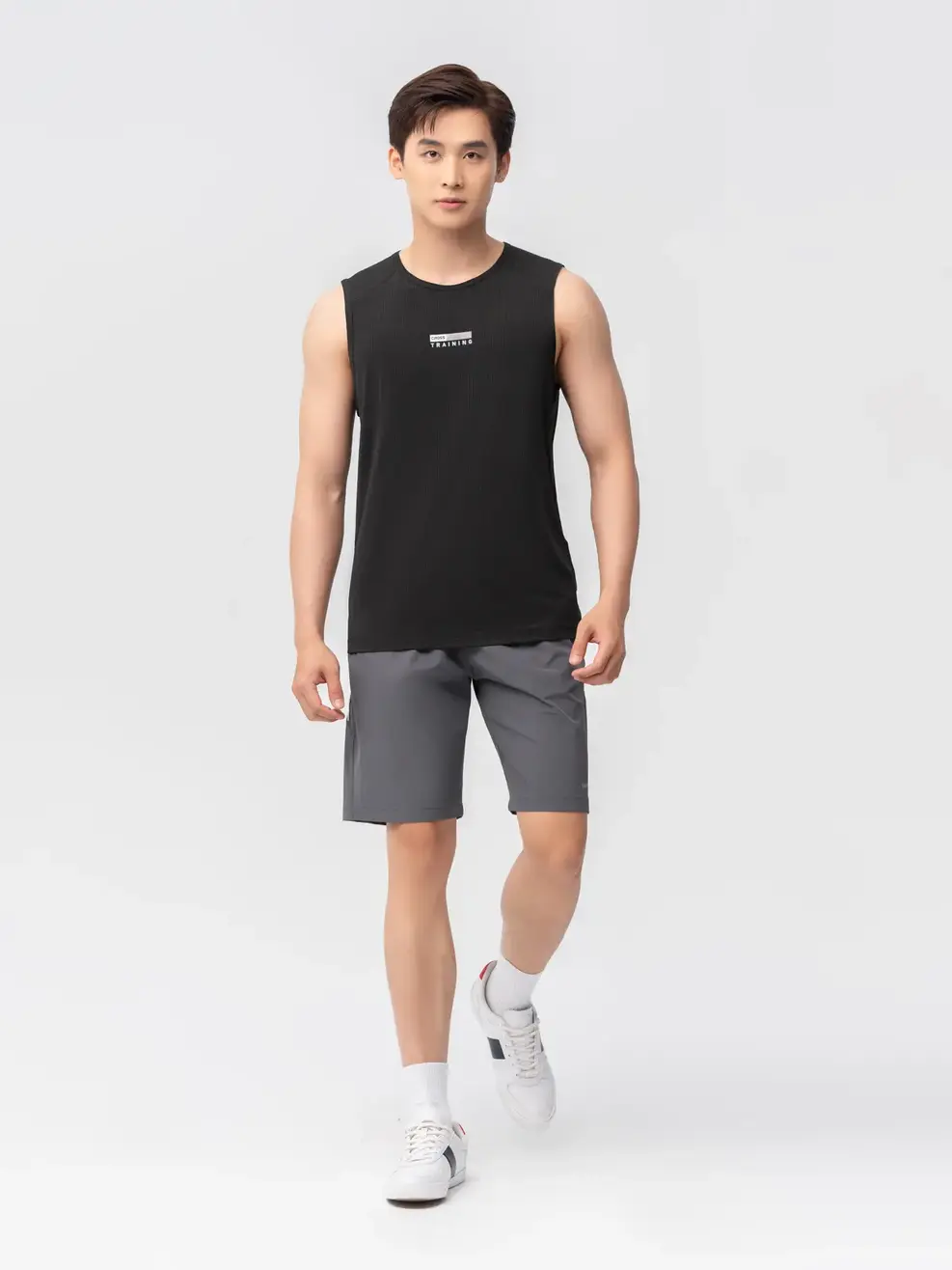 T-shirt Thể Thao Nam In Chữ Cross - Đen - M