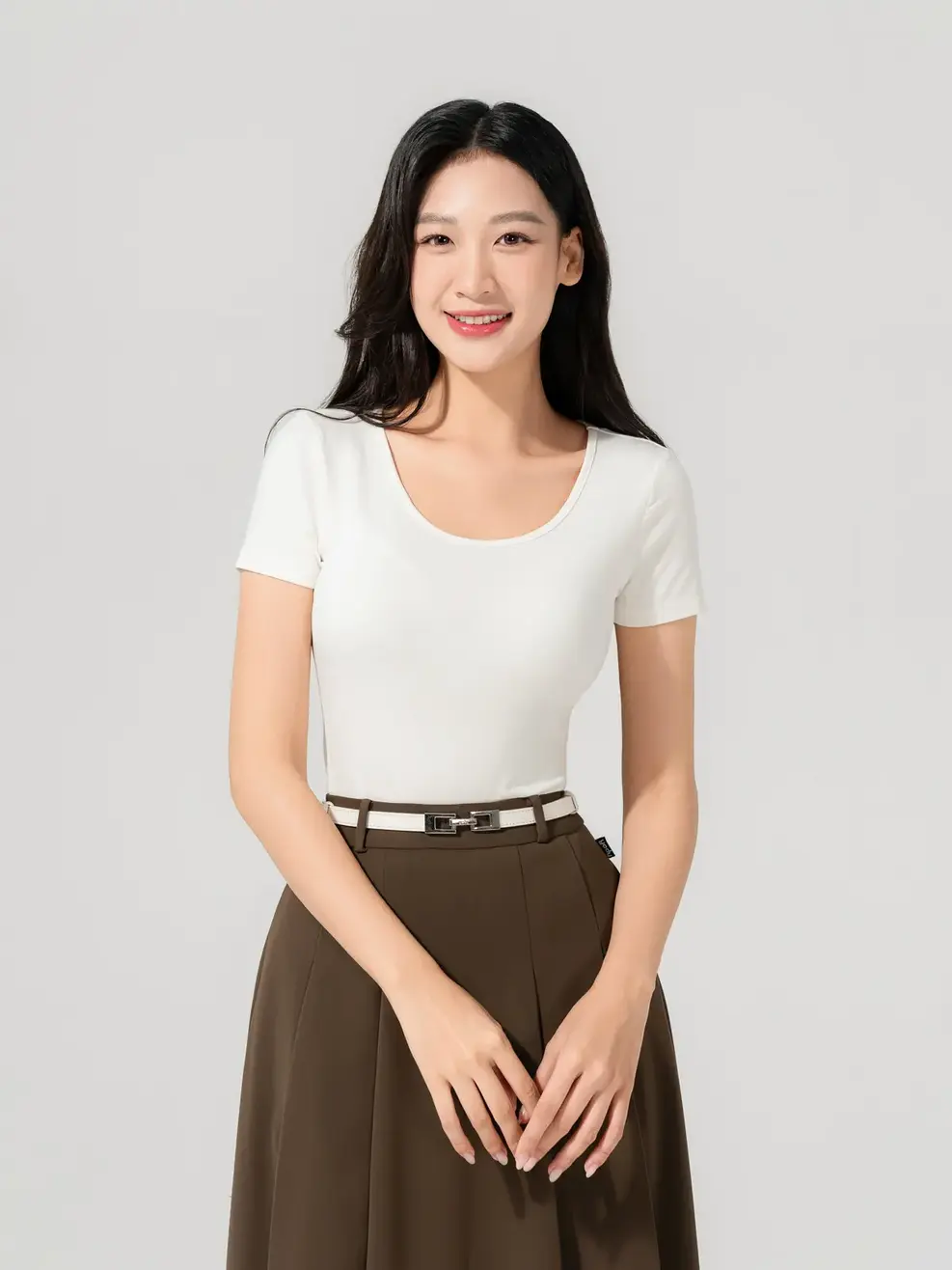 T-shirt Nữ  Cổ Rộng Crotop - Trắng - S