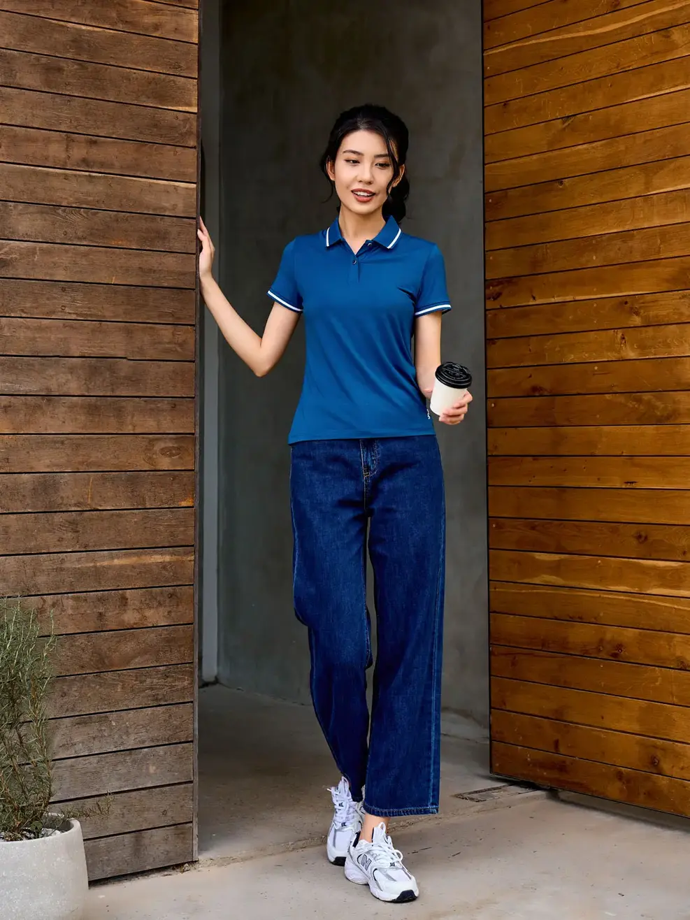 Áo Polo Nữ Softcool Pima Bo Kẻ - Xanh cổ vịt - S