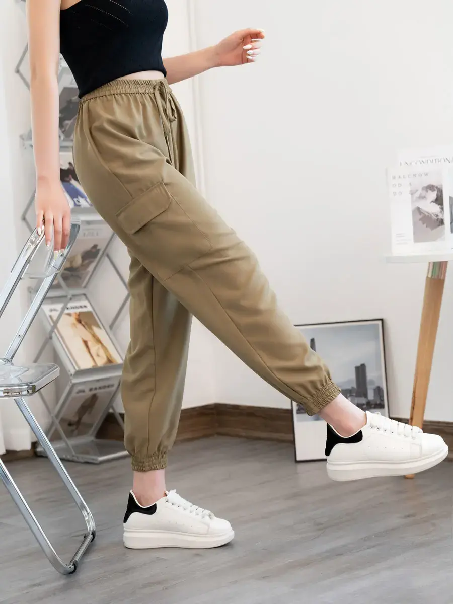 Quần âu nữ jogger - Nâu - L