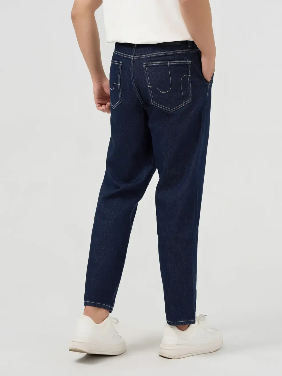 Quần Jeans Nam Baggy Raw Denim - Màu chàm 001 - 28