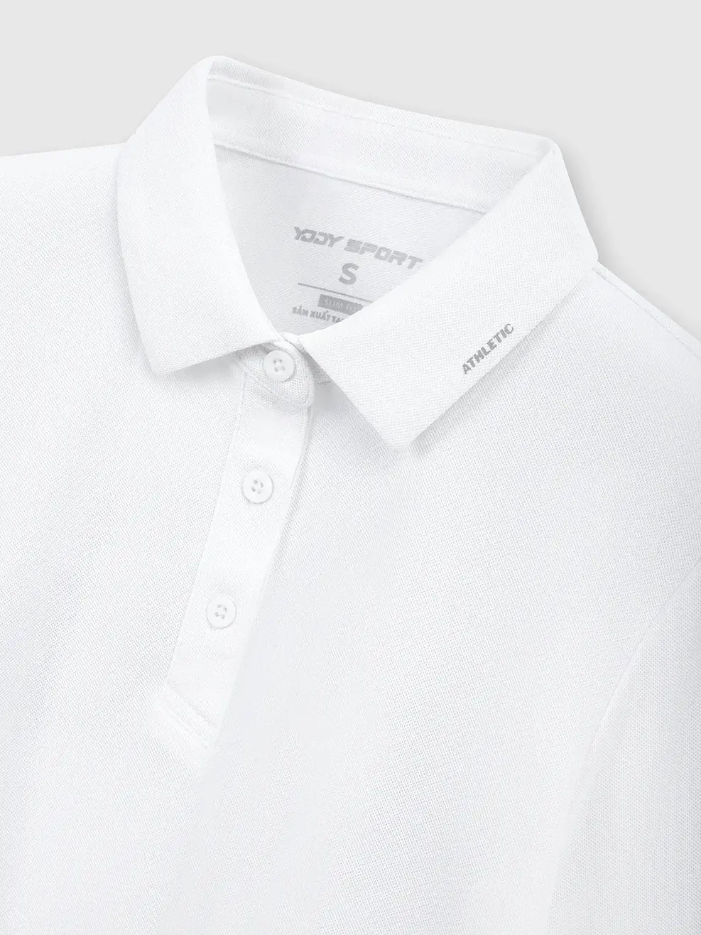 Áo Polo Nữ In ATHLETIC - Trắng 001 - S
