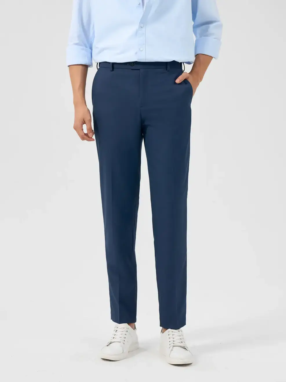 Quần Âu Nam Cạp Di Động Ống Đứng (QAM7042) - Tím Than 006 - 29