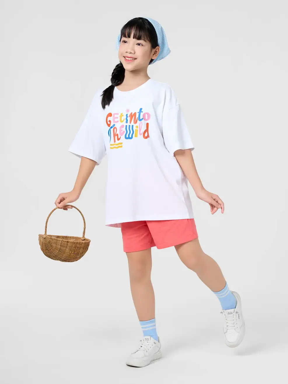 Bộ Đồ Bé Gái Get Into The Wild - Trắng 001 - 8-9