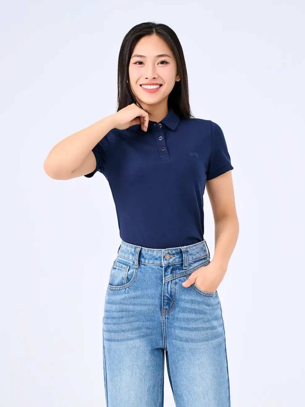Polo Nữ Gia Đình - Navy - M