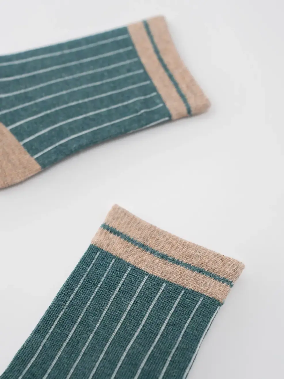 Tất Kid Cổ Cao Sọc Thể Thao Combo 2 - Phối Màu Xanh Lá 121 - 4-5