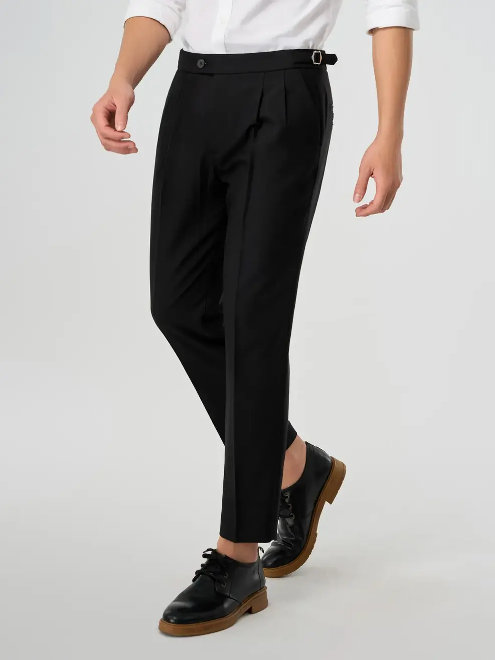 Quần Dài Âu Nam Khóa Cài Sườn Có Ly - ĐEN 002 - 29