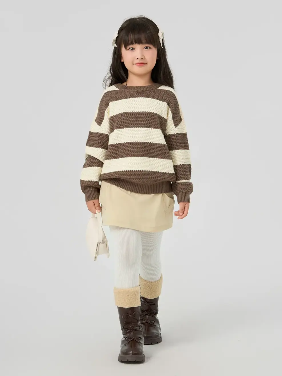 Áo Len Bé Trai Dệt Tổ Ong - NÂU 133 - 122
