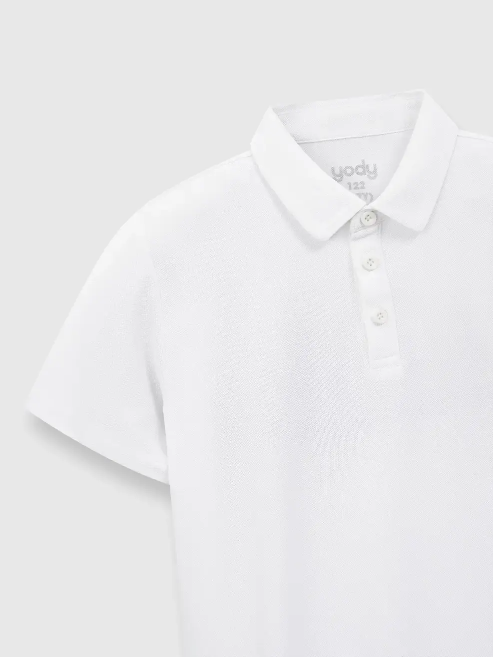 Áo Polo Kids Regular Cổ Ép Có Xẻ Tà - Trắng 001 - 104