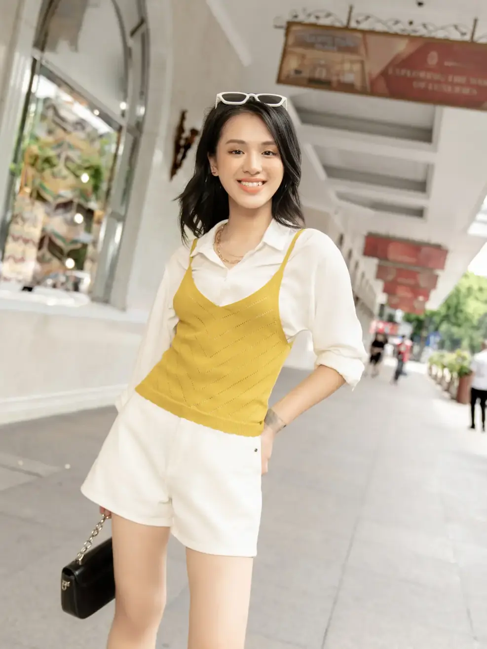 Short jean nữ cơ bản - Trắng - 26