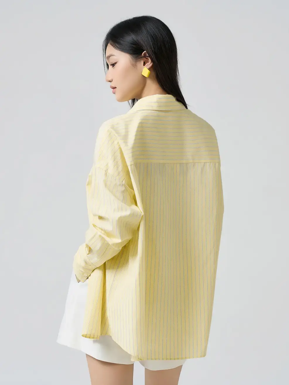Áo Sơ Mi Kẻ Sọc Trẻ Trung - YELLOW STRIPES 025 - XS