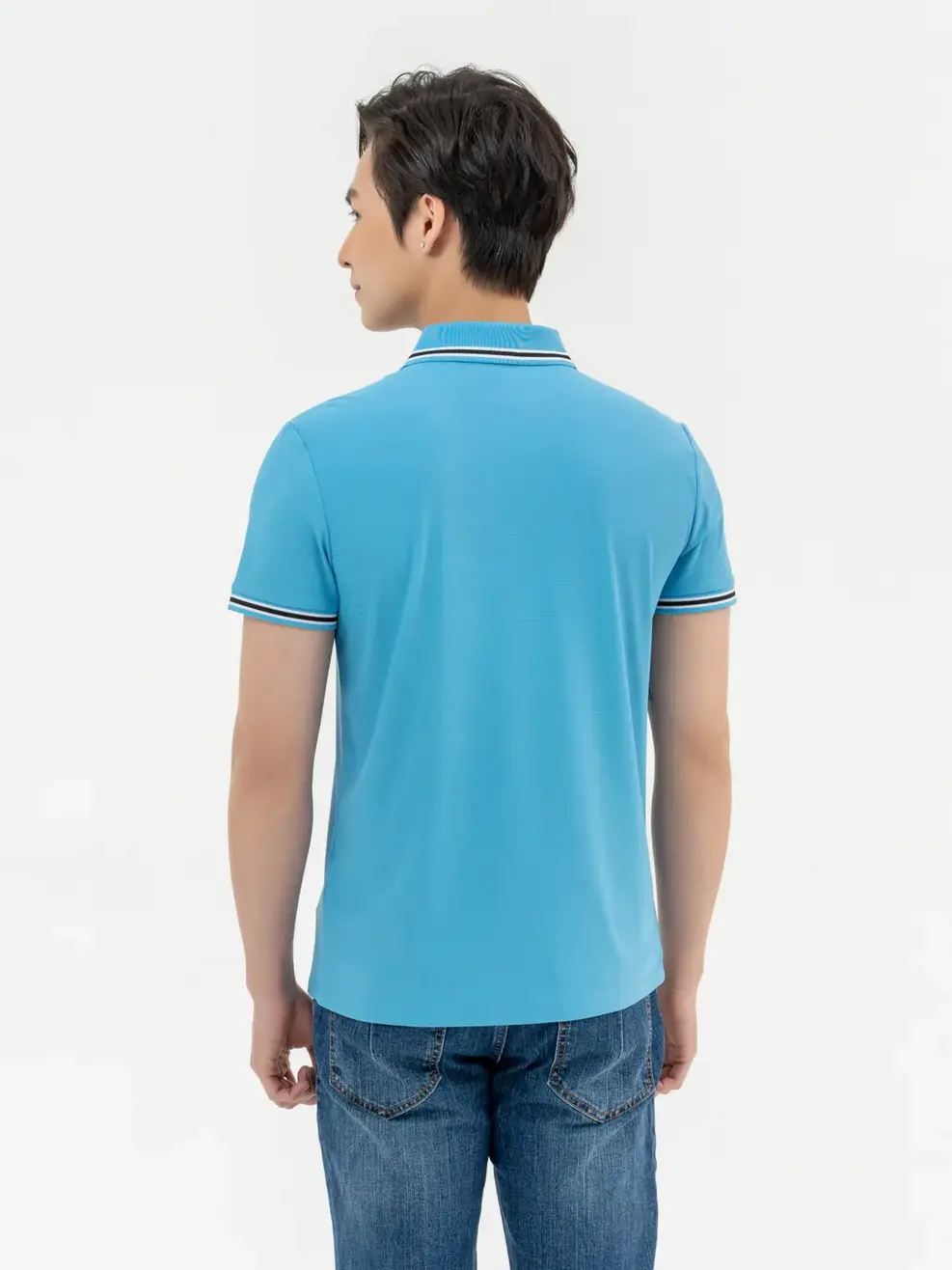 Polo Nam Airycool Phối Cổ - Xanh Biển - M