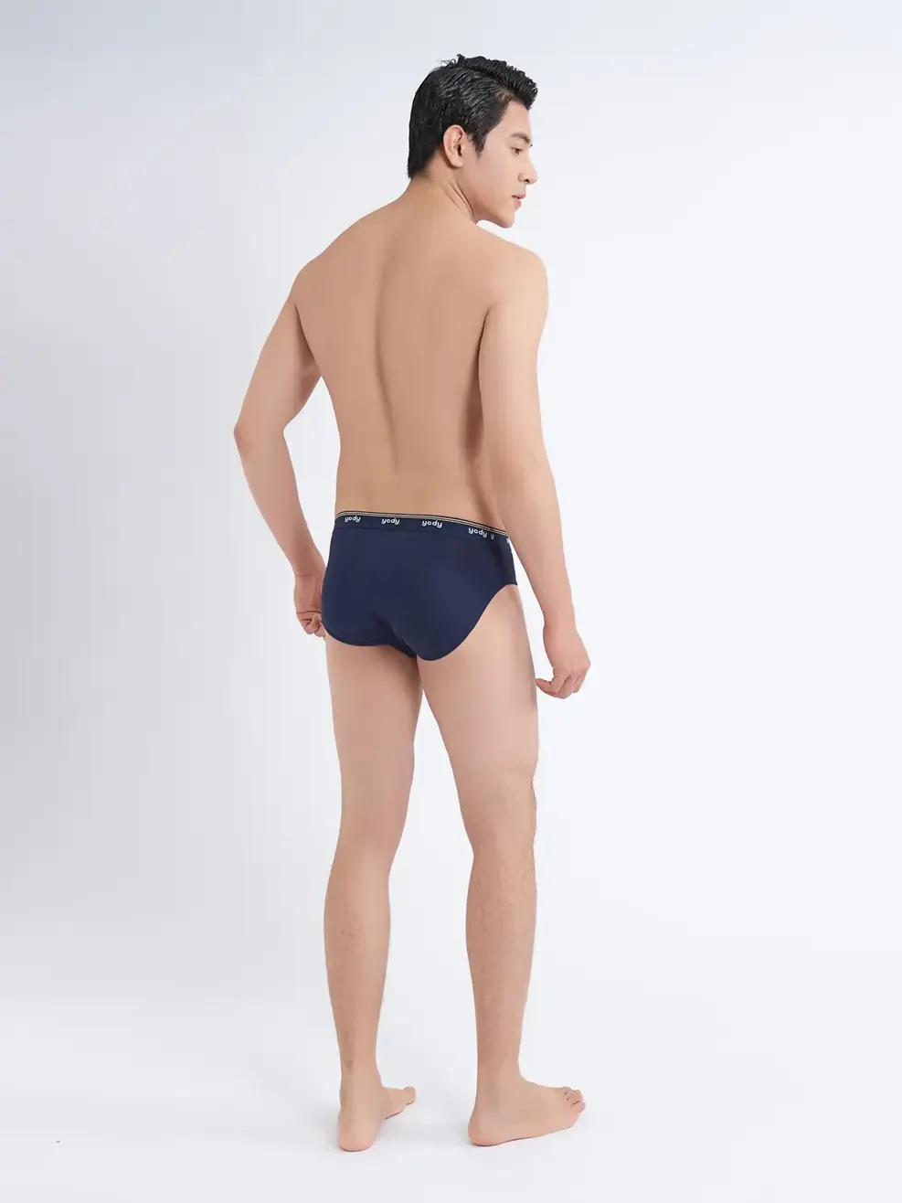 Sịp nam kẻ bo phối bikini - Xanh đen - 2XL