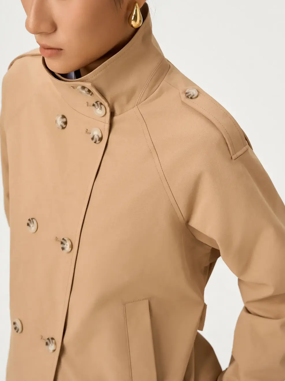 Áo Măng-tô TRENCH CASUAL - Màu nâu 020 - S