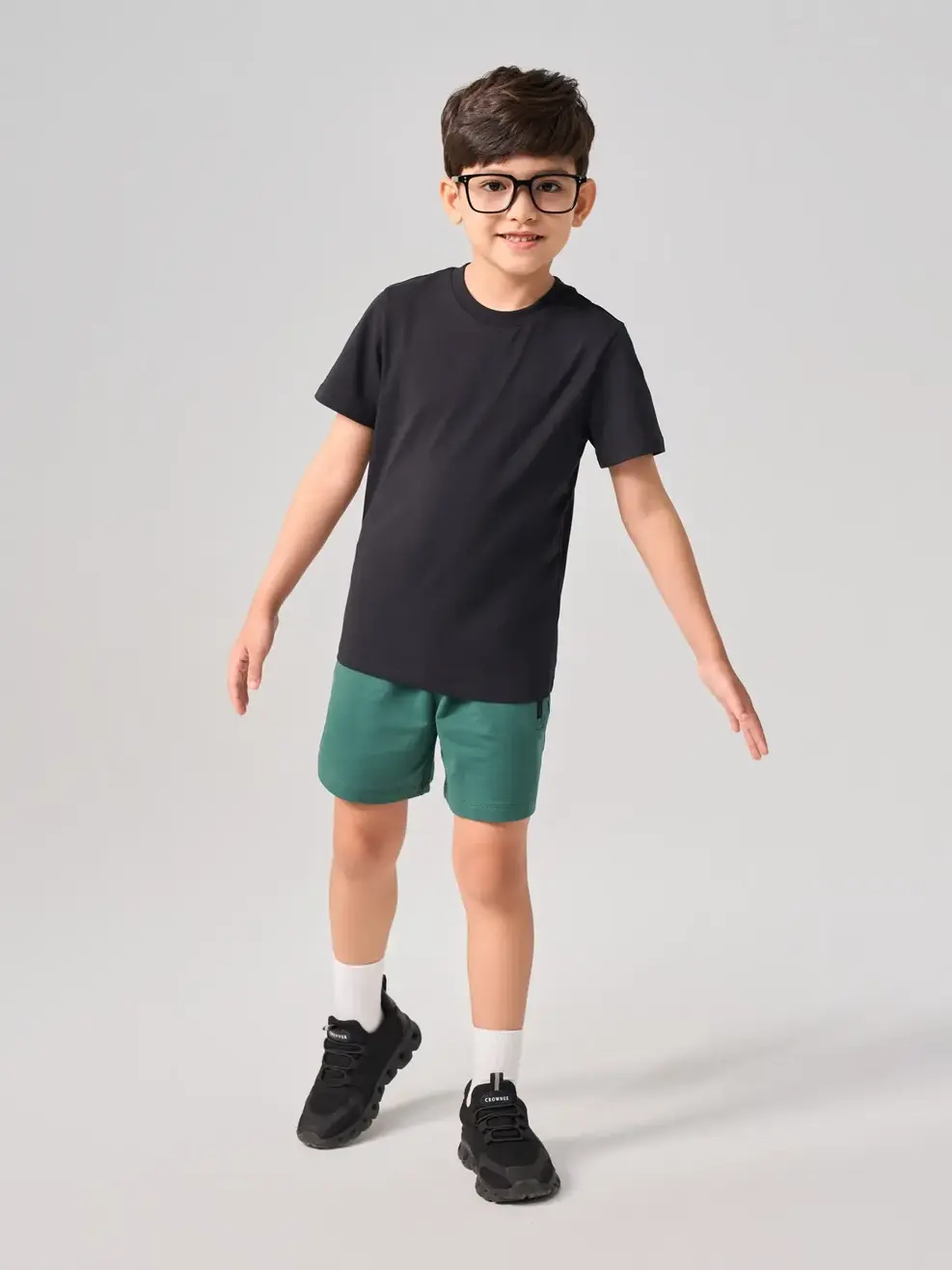 T-shirt Kid Cơ Bản - Đen - 4-5