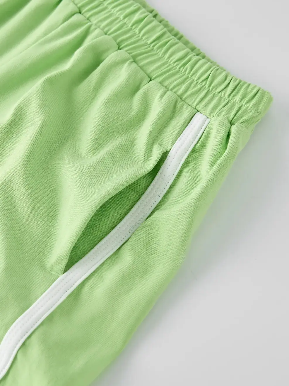 Đồ Bộ Kid Ba Lỗ Phối Viền - Xanh chuối - 2-3