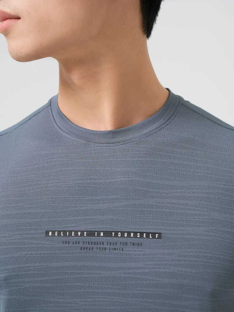 Áo Phông Nam Thể Thao Dệt Thoáng Khí - Than chì 009 - 3XL