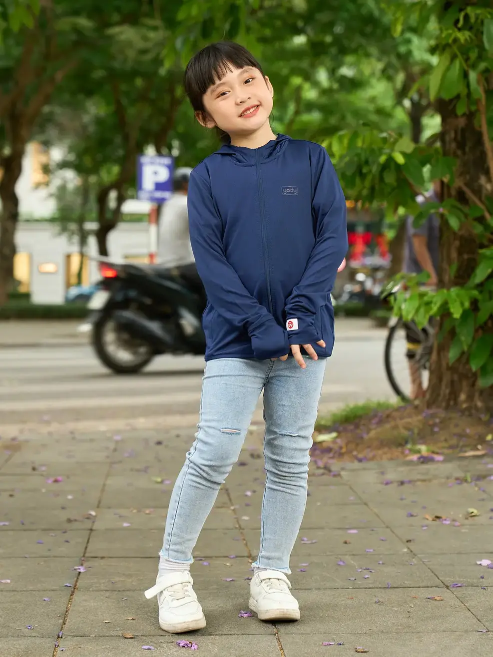 Aó chống nắng kid điều hoà - Tím than - 4