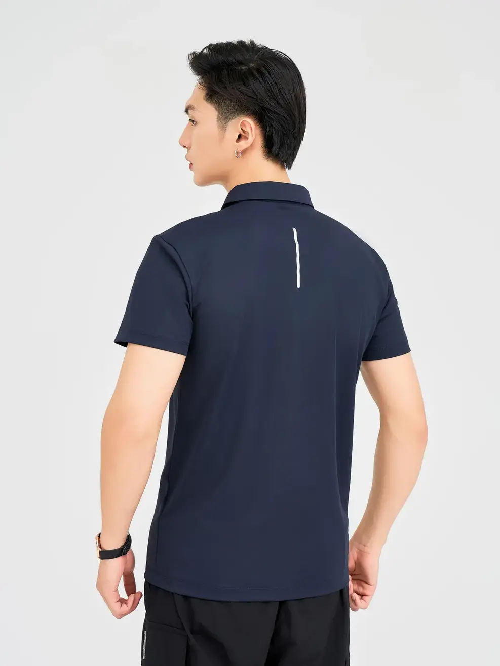 Polo Thể Thao Nam Cổ Ép Seam - Tím than - M