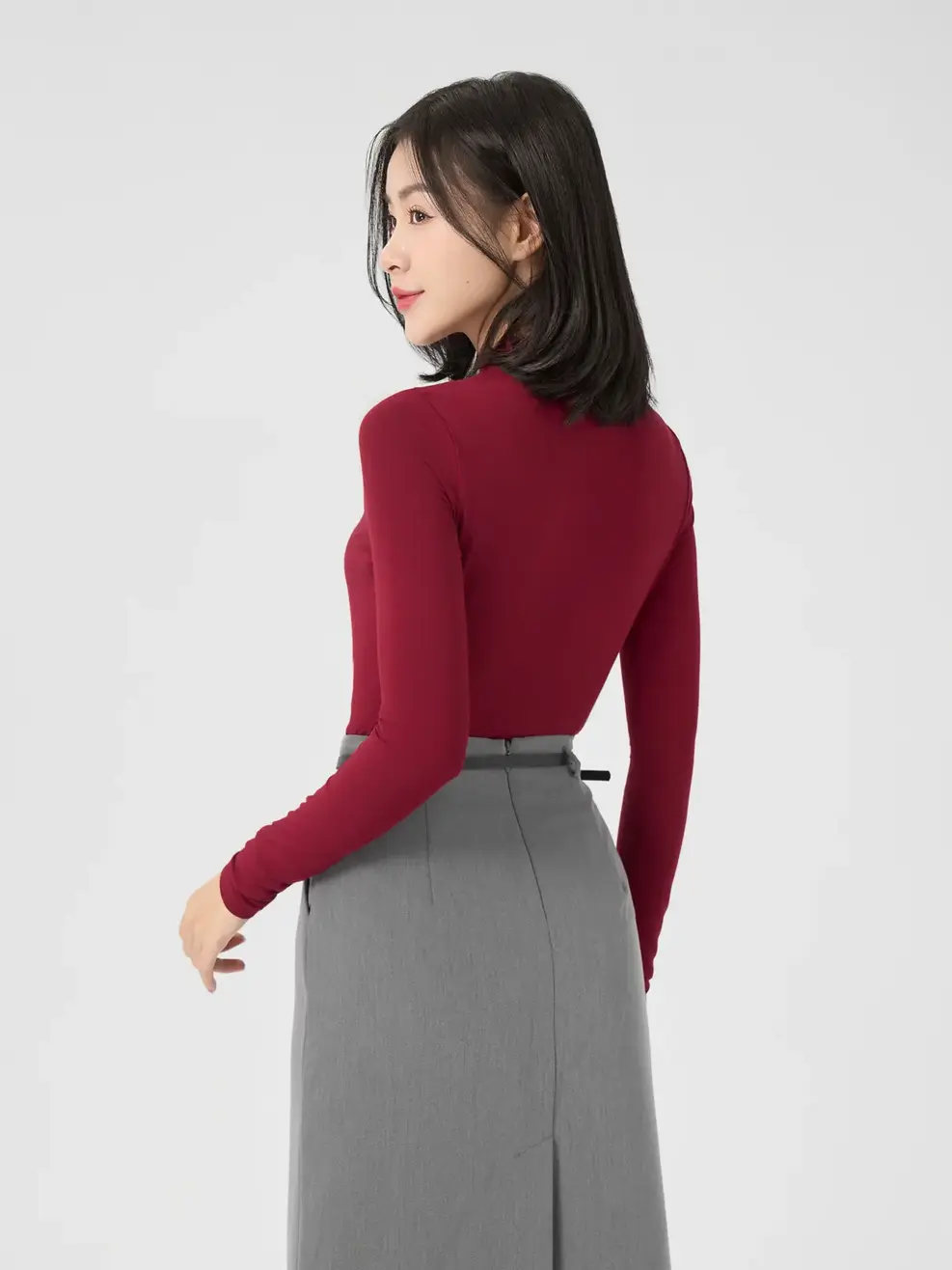 Áo Body Giữ Nhiệt Bamboo Cổ Leo - Màu đỏ 008 - S