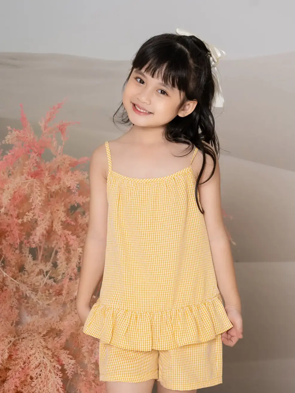 BỘ KID NỮ 2 DÂY - Kẻ vàng - 2