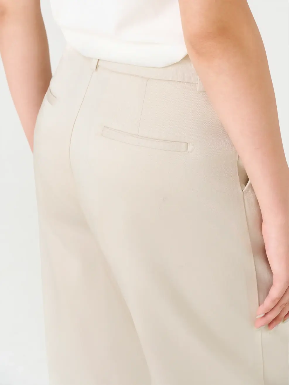 Quần Khaki Nữ Straight Soft Cạp Chéo - Xám 003 - 26