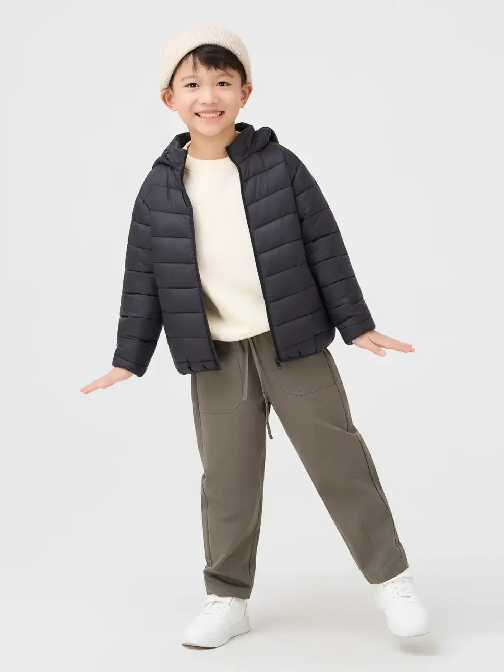 Áo Phao Trẻ Em Gia Đình 4S -  Đen 076 - 122