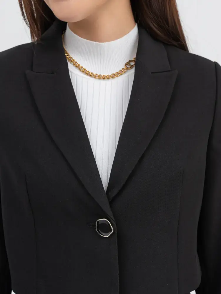 Vest Nữ Dáng Croptop - Đen - S