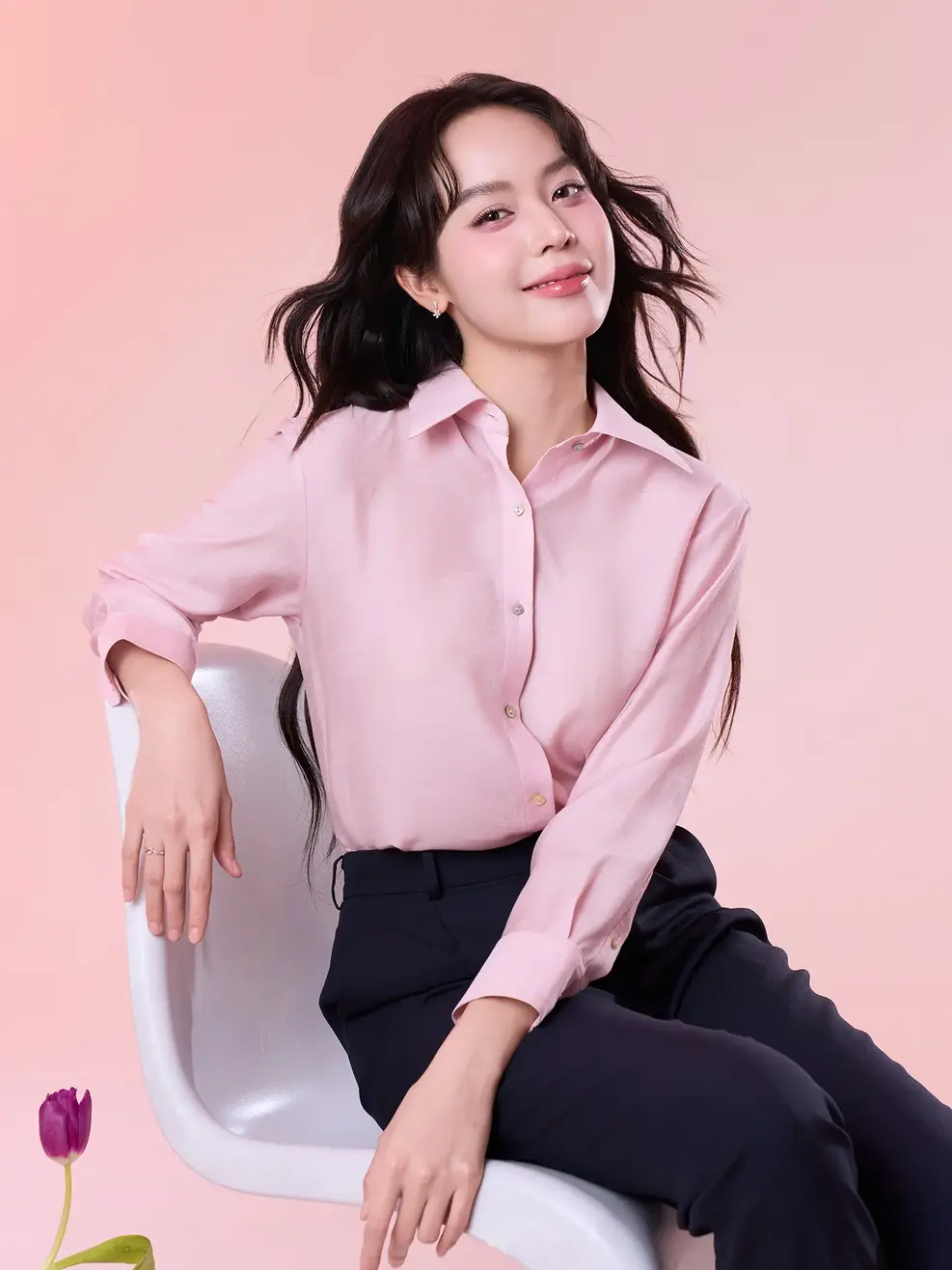 Áo Sơ-mi Relax Fit  Collection -  Hồng 142 - S