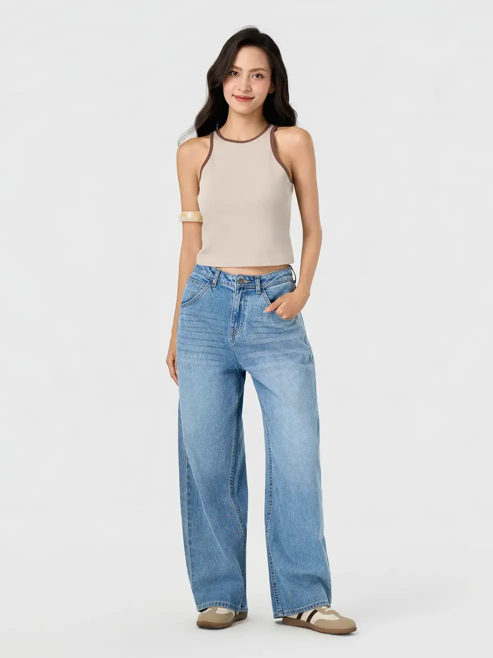 Áo Ba Lỗ Nữ In Hình -  Be 192 - S